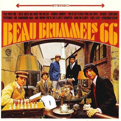 Allmusic album Review : While it has gotten a bum rap in the wake of their subsequent masterpieces, the San Fran-based Beau Brummels major-label debut -- simply titled Beau Brummels 66 -- includes a dozen solid remakes of concurrent pop, folk, and rock tracks. The lineup consisted of Ron Elliott (guitar/vocals), Sal Valentino (vocals), Ron Meagher (bass/harmonica/guitar/vocals), Declan Mulligan (guitar/harmonica/vocals), John Petersen (drums/vocals), and for a brief time Don Irving (guitar), who filled in for Elliott. In an era marred by marginal (at best) cover bands, the Beau Brummels reveal considerable talents as interpreters of other peoples hits -- although none of these selections are destined to surpass the originals. Of the three Beatles-related entries, the Paul McCartney-penned "Woman" -- which Peter & Gordon took into the Top 20 -- is the most appealing. The delicate baroque arrangement serves the storyline well and the combos natural penchant for effortlessly adopting the British Invasion style ultimately contributes to the authenticity of this version. They arguably one-up the Byrds "Mr. Tambourine Man" by including Bob Dylans alternate verses. Paul Simons "Homeward Bound" is treated sensitively, but the intimacy is lost once the robust choir chimes in during the chorus. One rather unanticipated gem is the dark menacing overhaul of "These Boots Are Made for Walkin." With creepy minor chords crawling through the song, it has a sense of foreboding that isnt easily dismissed. In the same vein, the update of Sonny Bonos "Bang Bang" takes on an ominous mantle of uncertainty. Less convincing are the Beau Brummels spin on "Play with Fire" from the Rolling Stones songbook, while "Louie, Louie," "Hang on Sloopy," and the inconsequential "Mrs. Brown Youve Got a Lovely Daughter" uniformly detract more than they add to the proceedings. In short order, Elliott and Valentino would reestablish themselves as the creative force behind the unit and reappear with the highly lauded Triangle (1967) and Bradleys Barn (1968) platters.