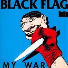 Allmusic album Review : After a rancorous three-year legal battle with their label Unicorn, which prevented them from releasing any new material, Black Flag binged in the mid-80s, releasing a flurry of records that had even the most devoted fans scrambling to keep up. They did, however, start this period somewhat inauspiciously with My War, a pretentious mess of a record with a totally worthless second side. Featuring three tracks of slower-than-Black Sabbath muck with Henry Rollins howling like a caged animal, it was self-indulgence masquerading as inspiration and about as much fun as wading through a tar pit. Side one, however, was quite good, with the title tracks especially intimidating.