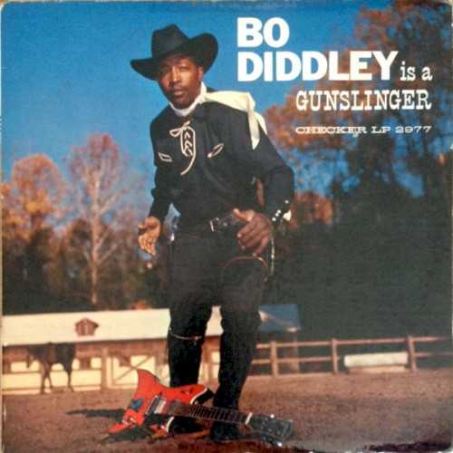 Allmusic album Review : Not only does it sport one of the most striking album covers of its era (Diddley decked out in cowboy finery, about to get the drop on some unfortunate varmint with one of his fieriest guitars lying at his feet), this 1961 album contains some fine music. The title track continues the legend of you-know-who, while "Ride on Josephine" and "Cadillac" rock like hell (and Ed Sullivan must have been glad to see that Diddley finally learned "Sixteen Tons"). Two bonus cuts, "Working Man" and "Do What I Say," make this one a must.