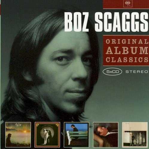 Allmusic album Review : This Sony UK entry in the Original Albums Classics series contains five Boz Scaggs recordings; one of which is a true classic, two more which should be, and two more middling albums. These are the remastered versions of these recordings. The inarguable standout in the pack is the legendary Silk Degrees album from 1976, which includes, as bonus cuts, three live versions of tunes on the album’s track list: “What Can I Say,” It’s Over,” and “Jump Street.” Two very important recordings in Scaggs’ catalog that are included here both preceded Silk Degrees: Moments, issued in 1971, reveals (whether he admits it or not) Van Morrison’s influence on the singer and songwriter. Here, Scaggs is moving more directly into blue-eyed soul as evidenced by the stellar title cut, “We Were Always Sweethearts,” and “Near You.” Slow Dancer, issued in 1975, immediately preceded Silk Degrees and finds Scaggs digging deeper into the blue-eyed soul vein while actively seeking a bigger, more polished, and richer palette of sounds in his production. The tunes here somehow bridge the gap between the rootsier and grittier Morrison and the theatrical, sultry, groove master Isaac Hayes. Stand-out tracks include “You Make It So Hard (To Say No),” the title cut, and a killer cover of Allen Toussaints “Hercules.” The two albums issued after Silk Degrees, 1977’s Down Two Then Left, and 1979’s Middle Man (his last album for eight years), are slick disco and post-disco soul workouts with some rock tinges. While they are less successful than their monumental predecessor, they still contain more than their share of fine tunes, and as albums, are better appreciated in the 21st century than they were in the 20th. Stand-out tracks include “Still Fallin’ for You,“ "Hollywood,” and “1993” on the former, and “Jojo” and “Breakdown Dead Ahead” on the latter. In all, this Boz Scaggs entry in the Original Album Classics series is a fine value.