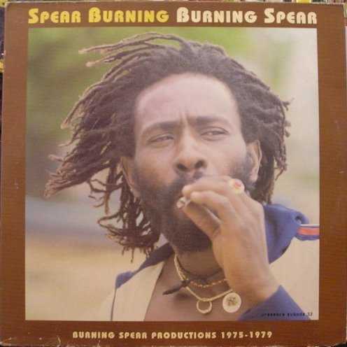 Allmusic album Review : In 1976, Winston Rodney launched the Spear label as an outlet for his own excursions into self-production. Through Spear, Burning Spear would ignite Jamaica with a firestorm of red-hot singles, all backed by the Revolutionaries. Most were never released outside of the island, thus Spear Burning is a very welcome collection, and a crucial addition to Rodneys lexicon. During this same period, Burning Spear was also enthralling the world with a series of masterful albums, kicking off with the classic Marcus Garvey, overseen by producer Jack Ruby. Although these sets were seen as part of an apex of heavy roots, none reached the throbbing, dubby heights of Rodneys self- produced singles. Even the labels debut release, Burning Spears debut, "Traveling," a re-recording of "Journey," a song originally cut for Studio One, has a tougher, more improvisational feel, a sound that would deepen with time. Some of Rodneys most astonishing work, however, is found on the singles version B-sides, which are twinned here with their flips. The most inflammatory is "Jomo," a version of the classic "Spear Burning," a tough dub punctuated by the wailing screams of a fire siren. "Jah No Dead" appears in its extended "discomix" form, even more sublime than the album version. The fabulous "Institution," an adaptation of the classic "He Prayed," is of particular note, for along with its equally sublime dub counterpart "Natural," it was the labels sole foray into the 12" market, although one wonders why, considering its success both at home and in the U.K. Spear also worked with a handful of other artists, and the double vinyl album devotes the entire B-side of the first disc to versions of Philip Fullwoods "Love Everyone" rhythm. This includes Fullwoods original single version and B-side, as well as a trio of versions by Burning Spear, each one more scintillating than the last. Besides Fullwood, the album also showcases the sweet sounds of Burning Junior, a barely remembered vocal group, whose potential is evident here, but who sadly never went on to fulfill this bright start. Big Joe was the labels sole DJ, and on "The Prophet" he offers up a stunning cultural toast over Burning Spears gorgeous "Throw Down Your Arms." The copious liner notes discuss at length the label, the artists, the songs, and even provide a succinct bio of Marcus Garvey, the inspired leader whose effect on Rodney is immeasurable, all drawn from interviews with the Spear himself.