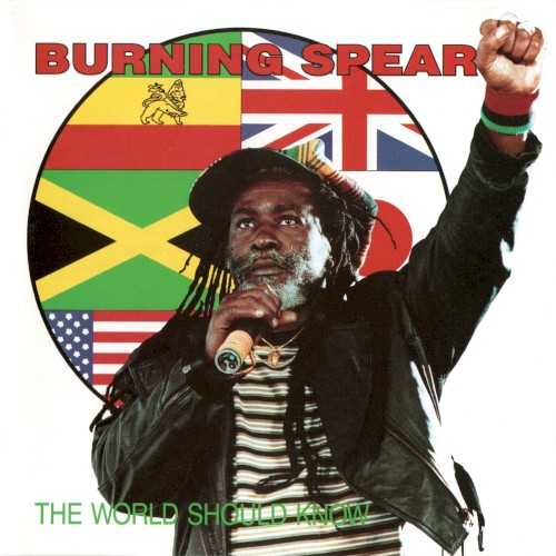 Allmusic album Review : Even though The World Should Know was released on CD, Burning Spear was still thinking in vinyl terms, and thus this album is very much a record of two distinct halves. The first five tracks are pure culture, although the music is anything but pure roots. In fact, the entire album is underpinned by dance beats, either by the programmed drums favored by the discos or the big, booming beats so popular in Jamaican dancehalls. Winston Rodney worked hard to make World sound global, determined that it would go down just as well at home as in foreign climes. A few songs are geared more to island styling, others more to the northern market, but most are a sparkling blend of both, an excellent use of beats, brass, and synths to encompass differing genres within individual songs. Rodney had learned much during his return trip to Island Records, and now put it to use back at his former label, Heartbeat. The five cultural numbers together create a mini-concept album, which moves from the global to the personal. The title track envelops economics, unity, and consciousness, while "In a Time Like Now" specifically addresses the withering effects of the free-market policies that are impoverishing Jamaica and so many other developing countries. "I Stand Strong" and "Identity" discuss Rodneys own personal philosophy, and "Its Not a Crime" covers one of his favorite topics, the importance of loving and educating youth. That latter song resurrects the old kiddie song "Im a Little Teapot," which the singer had utilized to such devastating effect years ago on "Fire Down Below." The rest of the record is more varied, from a pair of love songs for the ladies to the bouncy celebration of music in "Mi Gi Dem (I Give Them)" and the more ambiguous "On the Inside," which can be read both as a personal relationship number and a broader cultural song, while "Peace" combines a unity theme with a devotional message. World was an exciting change of pace after the more hypnotic Jah Kingdom; bright and bubbly, lush and dance-friendly, the album was proof positive that one could bring culture to the worlds dancefloors. Deservedly, it was nominated for a Grammy. [The World Should Know was re-released in 2005 with a bonus DVD.]