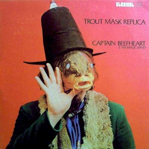 Allmusic album Review : Trout Mask Replica is Captain Beefhearts masterpiece, a fascinating, stunningly imaginative work that still sounds like little else in the rock & roll canon. Given total creative control by producer and friend Frank Zappa, Beefheart and his Magic Band rehearsed the material for this 28-song double album for over a year, wedding minimalistic R&B, blues, and garage rock to free jazz and avant-garde experimentalism. Atonal, sometimes singsong melodies; jagged, intricately constructed dual-guitar parts; stuttering, complicated rhythmic interaction -- all of these elements float out seemingly at random, often without completely interlocking, while Beefheart groans his surrealist poetry in a throaty Howlin Wolf growl. The disjointedness is perhaps partly unintentional -- reportedly, Beefhearts refusal to wear headphones while recording his vocals caused him to sing in time with studio reverberations, not the actual backing tracks -- but by all accounts, the music and arrangements were carefully scripted by the Captain (aided by John "Drumbo" French), which makes the results even more remarkable. As one might expect from music so complex and, to many ears, inaccessible, the influence of Trout Mask Replica was felt more in spirit than in direct copycatting, as a catalyst rather than a literal musical starting point. However, its inspiring reimagining of what was possible in a rock context laid the groundwork for countless future experiments in rock surrealism, especially during the punk/new wave era. trout_mask_replica