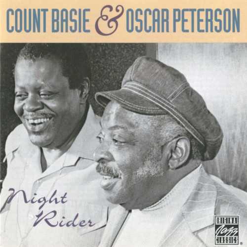 Allmusic album Review : When they first met up for a full album in 1974, the two-piano team of Count Basie and Oscar Peterson must have seemed like an unlikely matchup. After all, Peterson is known for filling up his rapid solos with virtuosic passages while Basie is the master of the "less-is-more" approach, making every note count. But because Peterson has such high respect for Basie, he showed great self-restraint and left room for Basies percussive solos. Night Rider, like their two previous joint albums, emphasizes the similarities rather than the differences in these two masters styles.