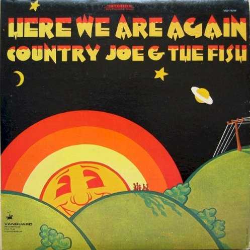 Allmusic album Review : By the time of Country Joe & the Fishs fourth album, the group seemed to consist of only Joe McDonald and Barry Melton, who had started the band in the beginning. Here We Are Again continued CJ&Fs move toward pop (especially on "Here I Go Again") and bluesy rock, and away from their folk and jug band beginnings. But there were no songs to match some of the idiosyncratic winners on earlier albums, and the anonymous studio backing lacked the spontaneity of the original Fish. Though there would be one more new album in 1970 (C J Fish), Country Joe & the Fish no longer existed as anything other than a name; a fact that would be underlined in December 1969 by the simultaneous releases of Greatest Hits and McDonalds solo album, Thinking of Woody Guthrie.