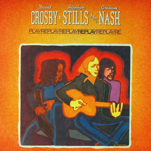 Allmusic album Review : This poorly conceived and ultimately redundant compilation suitably came out just in time for the 1980 holiday season. The strong showing of Stephen Stills titles and the fact that he chose to rewrite history by "updating" (read "altering") two of his own compositions, "Carry On" and "I Give You Give Blind," provide enough evidence to indict him for overseeing such an extraneous anthology. Although a majority of Replay (1980) consists of better-known selections from the Crosby, Stills & Nash canon, tellingly there is as much missing as there is included. Presumably, the idea behind this collection was to augment the So Far (1974) hits package without overlapping material, as well as provide a sampling of side projects. In theory that might seem a noble enough cause; however, there are no David Crosby or Graham Nash cuts. Instead, Stills "Love the One Youre With," "Change Partners," and "First Things First" clutter this otherwise haphazard aggregate, but it is the remixed and re-recorded rendering of "Carry On" that is probably the worst offender. For starters, to facilitate the removal of the "Questions" section from the Déjà Vu (1970) version, the drums and bass have been overdubbed and a new lead guitar solo from (who else?) Stills has been inserted in its stead. All the while, the vocal-and-acoustic-guitar introduction remains intact from the original. When CS&N resumed touring in the early- to mid-80s, they adopted this altered arrangement for their live performances. The most obvious change to "I Give You Give Blind" has been the removal of the somewhat superfluous string section, resulting in a leaner and edgier feel. The rest of this hails from Crosby, Stills & Nash (1969), Déjà Vu (1970), and CSN (1977). The sole Crosby & Nash inclusion, "Wind on the Water," comes off of the long-player of the same name. .