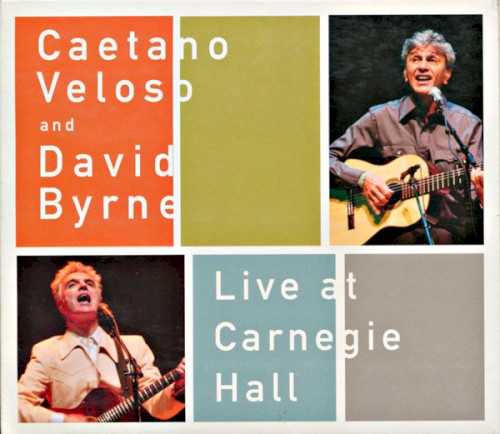 Allmusic album Review : Longtime friends and collaborators Caetano Veloso and David Byrne joined forces for a special Carnegie Hall concert broadcast on National Public Radio in the spring of 2004. Eight years later, Live at Carnegie Hall is released, containing highlights from this stripped-down, primarily acoustic meeting of one of Tropicalias biggest artists with one of the pillars of art rock. Sequenced in the order the concert was played, the disc begins with a solo set by Veloso ending with his cover of the Talking Heads "The Revolution" to segue into Byrnes set. While not exactly a hushed affair, theres a quietly breezy feeling throughout the recording. Velosos incredibly smooth voice is the definition of Brazilian pop: laid-back and welcoming at all times. Even singing the comparatively bouncy "O Leãozinho," his voice lilts gently around the songs rigid curves. Languid ballads like "Sampa" and "Coração Vagabundo" breathe with an effortless beauty and the stark yet satisfying instrumentation of Velosos plucked nylon-string guitar and occasional accompaniment by cellist Jacques Morelenbaum. Also in the mix is percussionist Mauro Refosco providing understated rhythms for both artists sets. The discs second half finds Byrne struggling against uprooting the low-lit vibe laid down by Veloso. While performing in a mode decidedly less turgid than normal, even his takes on mellower Talking Heads classics like "And She Was" or "Heaven" sound especially rock when compared to his concert-mates staid performance. Rompers like "Life During Wartime" stick out, seeming a little lost; not quiet enough for spartan acoustic ambience and not loud enough for even a spirited unplugged reading. Byrne admitted in interviews he was "extremely nervous" about the concert and his jitters are evidenced by the occasional flubbed guitar chord or slightly rushed vocal delivery. Given his pedigree of quirk, these flaws read more endearing than ham-fisted, especially in the intimate context of an acoustic performance. The disc is pretty standard fare up until the final four or five tracks, where the two come together to duet on each others songs. Its in these tracks that Live at Carnegie Hall really becomes transcendent. Long influenced and inspired by each other, Byrne and Veloso seem genuinely thrilled to be in each others presence musically. Byrnes soft vocal augmentation on "Ilê Aiyê" seems reverent and humble and seconds later, Velosos unfamiliar voice delivering lines about 7-11s and chocolate chip cookies on Byrnes lyrically goofy "(Nothing But) Flowers" is downright cute. While the two dont always match up exactly in terms of presentation, by the end, Byrnes nerdy rock and Velosos airy sonnets prove highly complementary to each other, especially in tandem.