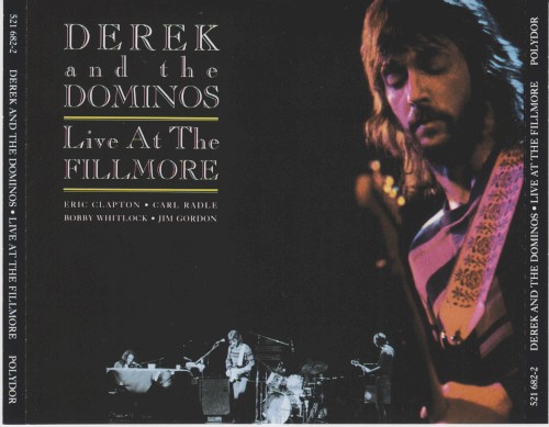 Allmusic album Review : In his liner notes, Anthony DeCurtis calls Live at the Fillmore "a digitally remixed and remastered version of the 1973 Derek and the Dominos double album In Concert, with five previously unreleased performances and two tracks that have only appeared on the four-CD Clapton retrospective, Crossroads." But this does not adequately describe the album. Live at the Fillmore is not exactly an expanded version of In Concert; it is a different album culled from the same concerts that were used to compile the earlier album. Live at the Fillmore contains six of the nine recordings originally released on In Concert, and three of its five previously unreleased performances are different recordings of songs also featured on In Concert -- "Why Does Love Got to Be So Sad?," "Tell the Truth," and "Let It Rain." The other two, "Nobody Knows You When Youre Down and Out" and "Little Wing," have not been heard before in any concert version. Even when the same recordings are used on Live at the Fillmore as on In Concert, they have, as noted, been remixed and, as not noted, re-edited. In either form, Derek and the Dominos October 1970 stand at the Fillmore East, a part of the groups only U.S. tour, finds them a looser aggregation than they seemed to be in the studio making their only album, Layla and Other Assorted Love Songs. A trio backing Eric Clapton, the Dominos leave the guitarist considerable room to solo on extended numbers, five of which run over ten minutes each. Clapton doesnt show consistent invention, but his playing is always directed, and he plays more blues than you can hear on any other Clapton live recording.