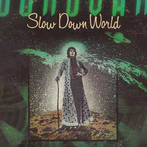 Allmusic album Review : Slow Down World marked the end of Donovans ten-year relationship with Columbia Records. A somewhat more downbeat album than the preceding 7-Tease, interweaving the influences of world music ("The Mountain," a gorgeous reprise/follow-up to "There Is a Mountain," thats worth the price of the album), traces of some lingering idealism ("Children of the World"), and romantic balladry "My Love Is True" (Love Song)," interspersed with some bitter reflections on the state of his image and role in the world ("A Well-Known Has-Been"). The title song and a handful of others are a bit too introverted for popular consumption, though theyre very successful personal songwriting, dealing with the darker side of the psyche. But the album ends on a delightful high-note with "The Liberation Rag," as upbeat a song as Donovan had generated since "There Is a Mountain," and utilizing an arrangement that deliberately recalls his original, Bob Dylan-influenced sound.