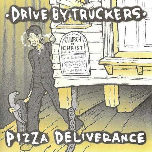 Allmusic album Review : An Alabama alt-country band puts out an album named Pizza Deliverance -- sounds like a gimmick, right? Another band taking potshots at double-wides, velvet Elvises, and appearances on Cops, riding the ironic white-trash train. Make no mistake, the Drive-By Truckers are white trash by trade. But theyre trash with heart, attentive to the Souths smaller details without being condescending, sensitive without being sentimental. Behind the greasy, sand-twang vocals, frontman Patterson Hood is a barroom storyteller through and through. And like their debut, Gangstabilly, the Truckers sophomore Pizza Deliverance extends Hoods sensibilities beyond Southern-fried clichés to paint the South in a way thats at once campy and earnest, raunchy and longing and sad. The grassy, acoustic "Box of Spiders," dedicated to Hoods great grandmother, recalls the vague fears, quirks, and possibilities of his childhood while the Old South deteriorates over his shoulder. "Margo and Harold" creeps through an account of a friendship gone quietly awry, replete with doped-up fifty-something couples, unreturned phone calls, known or unknown affairs, awkward dinners, Corvettes, and anti-depressants. But its not all unspoken tension in the Truckers South. "Too Much Sex (Too Little Jesus)" remains fun and upbeat, with a bit of a pang under the songs mock reprimand. The ballsy, bluesy, seven-minute drink-off "The Company I Keep" promises to be popular with the recently dumped, unemployed, or anyone who can proudly look back on a lifetime of failure. But "Deliverance" closes with what the Truckers do best and wouldnt do again on either Southern Rock Opera or Decoration Day. "The Night G.G. Allin Came to Town" offers five minutes that halt the world in mid-orbit. Pedal steel guitar melts over Hoods account of a boring Memphis evening rescued by a G.G. Allin concert. As the song describes: "He took a sh*t on the stage and started throwing it into the crowd," but its presented with such ache and desperation that it feels like the one thing standing between Hood and emotional crisis, the only path to salvation as "Memphis was sinking into the Mississippi." Whereas Gangstabilly left listeners wanting more and Southern Rock Opera played like an overblown sermon, Pizza Deliverance finds the Drive-By Truckers just where they want to be -- making balls-to-the-wall rock whose only agenda is to tell a story about the South that hasnt been told. Southern rock has found its new voice.