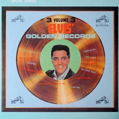 Allmusic album Review : The original Elvis Golden Records, Vol. 3 was, like its predecessors, an unprecedented release -- no one in rock & roll up to that point, other than Elvis, had ever legitimately earned a second greatest-hits volume, much less a third. This is also the place where the legitimately softer, more mature Presley replaces the angry young Elvis represented on the first two volumes. On a sexual level, songs like "Stuck on You," "Its Now or Never," "Fame and Fortune," "I Gotta Know," and "Surrender" offer seduction rather than diverting violation. He might no longer have been a rebel, but as represented on the original ten songs of this album, he was still making the Top Five and even the top of the charts regularly with work that was legitimately fine early-60s rock & roll and pop/rock. "His Latest Flame" or "Good Luck Charm" might not have been groundbreaking musical statements of the caliber of "Heartbreak Hotel" or "Blue Suede Shoes," but in Elvis hands they were worth hearing over and over. The original 12 songs have been augmented by six more, including "Cant Help Falling in Love" (which should have been on this disc to begin with) and the hauntingly beautiful "Girl of My Best Friend," which was a number two hit in England (and may be the prettiest song Elvis ever cut), plus "Wild in the Country" and "Wooden Heart" (a hit in Europe) from G.I. Blues. The producers have stuck with the most tasteful and intriguing numbers from the films, within the time frame of the original release, the annotation is thorough, and the 1997 remastered sound runs circles around all prior editions.