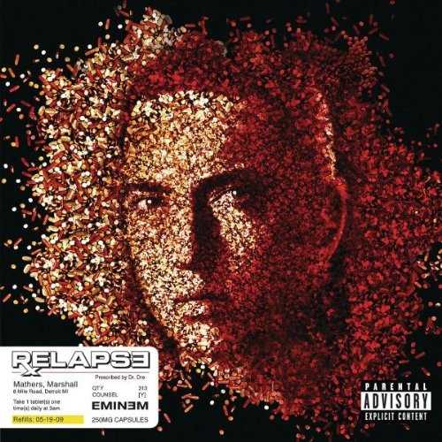 Allmusic album Review : Eminem placed himself in exile shortly after Encore wound down, a seclusion initially designed as creative down-time but which soon descended into darkness fueled by another failed marriage to his wife Kim and the death of his best friend Proof, culminating in years of drug addiction. Em none too subtly refers to that addiction with the title of Relapse, his first album in five years, but that relapse also refers to Marshall Mathers reviving Slim Shady and returning to rap. Relapse is designed to grab attention, to stand as evidence that Eminem remains a musical force and, of course, a provocateur spinning out violent fantasies and baiting celebrities, occasionally merging the two as when he needles one-time girlfriend Mariah Carey and her new husband Nick Cannon. Strive as he might to make an impact in the world at large -- and succeeding in many respects -- Relapse is the sound of severe isolation, the product of too many years of Eminem playing king in his castle in a dilapidated Detroit, subsisting on pills, nachos, torture porn, and E! Daily News. As he sifted through junk culture, he also tweaked his rhyming, crafting an elongated elastic flow that contrasts startlingly with Dr. Dres intensified beats, ominous magnifications of his thud-and-stutter signature. Musically, this is white-hot, dense, and dramatic not just in the production but in Eminems delivery; he stammers and slides, slipping into an accent that resembles Paul Rudds Rastafarian leprechaun from I Love You Man and then back again. His flow is so good, his wordplay so sharp, it seems churlish to wish that he addressed something other than his long-standing obsessions and demons. True, he spends a fair amount of the album exorcising his addiction -- smartly tying it to his never-abating mother issues on "My Mom" -- but most of Relapse finds Eminem rhyming twitchily about his old standbys: homosexuals, starlets, and violent fantasies, weaving all of them together on "Same Song and Dance" where he abducts and murders Lindsay Lohan, suggesting more than a passing familiarity with I Know Who Killed Me. The many, many references to Kim Kardashians big ass and minutely detailed sadism can get a wee bit tiring, Relapse isnt really about what Eminem says, its about how he says it. Hes emerged from his exile musically re-energized and the best way to illustrate that is to go through the same old song and dance again, the familiarity of the words drawing focus on his insane, inspired flow and Dres production. That might not quite make Relapse culturally relevant -- recycled Christopher Reeve jokes arent exactly fresh -- but it is musically vital, which is all Eminem really needs to be at this point.