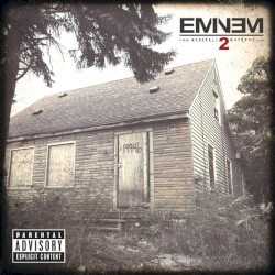 Allmusic album Review : After centering himself with the confessional 2010 release Recovery, Eminem entered his forties while watching his beloved city of Detroit literally go bankrupt. The cover here displays this descent with an updated picture of the rappers teenage home, first featured on the MM LP of 2000 but now boarded up, and yet this 8 Mile child cares much more about the present than the past, as this vicious, infectious, hilarious triumph is no nostalgia trip, just the 2013 version of Marshall the experienced maverick on a tear, dealing with the current state of events and kicking up dust with his trademark maniac attack while effortlessly juggling his over-40 wisdom with stuff youd slap a teenager for saying. Key cut "Rap God" is the quintessential track as it blasts out homophobic cut-downs and other inexcusable lyrics, because Marshalls the "Dale Earnhardt of the trailer park," but "I still rap like Im on my Pharoahe Monch grind," and suddenly his Stan Lee-like origin story begins to take shape. Marshall is a super villain so familiar with hate and depression, hes powered by all shades of anger. Be it pissing off the neighbors (rocking the house with a some Beastie Boys and Billy Squier samples on the Rick Rubin-produced party starter "Bezerk") or being threatened by critics (and his biggest ever, too, as "Bad Guy" revisits the MM LP character "Stan" via his revenge-obsessed brother Matthew), it all feeds into his super nova, and it’s a unique spectacle when it explodes. It does so gloriously on the stately arena rap anthem "Survival," which injects the listener with martial beats and a pre-game pep talk worth hearing. "Asshole" takes the decidedly low road to destruction, slapping girls "off the mechanical bull, at a tractor pull" while using controversy to make the front page, then offering the idea that hes "white Americas mirror, so dont feel awkward or weird," because theres no sense in leaving the sewer if you dont crawl out enlightened. Love it or hate it, nourishing his same old murder fantasies is what drives Eminem to make the vital music found here, and yet theres room for polished and clever frivolity on the album. The grand "Love Game" with Kendrick Lamar whips a Wayne Fontana "Game of Love"-sample into a thrilling swagger cut, while "So Far…" re-edits Joe Walshs "Lifes Been Good" so the Madden and MP3 generation can also understand the sweet irony of mansions filled with Kool-Aid-stained couches. Silly, manipulated voices and all, "The Monster" with Rihanna offers insight with its "I get along with the voices inside my head" attitude, then "Headlights" ups the game and offers mom an apology, referencing his earlier hit "Cleaning Out My Closet" and explaining it as an angry and irresponsible moment. Funny thing is, most of the best moments on MM LP2 are just as angry, and just as irresponsible, but like "Closet," this is the tortured soul and self-reliance ninja known as Eminem at his very best.