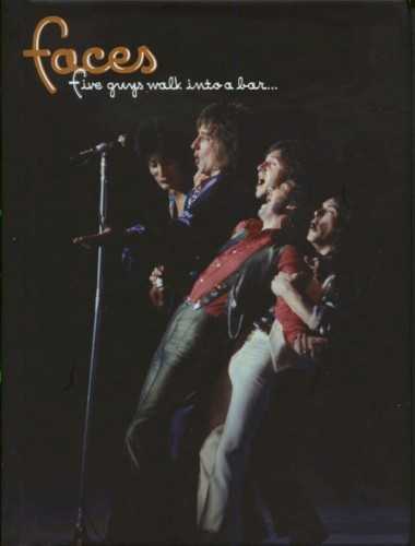 Allmusic album Review : There has never been a better box set than the Faces Five Guys Walk into a Bar.... There has never been a box that captures an artist so perfectly, nor has a box set taken greater advantage of unreleased and rare material, to the point where it seems as essential and vital as the released recordings. Simply put, theres never been a box set as necessary as this, since it tells the bands entire tale and explains exactly what the fuss is all about. Unfortunately, some explanations are in order, since the Faces never made it big, resigned to cult status in America and Britain alike. Nevertheless, if you love rock & roll with an all-consuming passion, you may consider the Faces the greatest rock & roll band ever. And youd be right. Other bands were certainly bigger and plenty wielded a stronger influence, but the Faces were something unique, an endearingly ragged quintet that played raw, big-hearted rock & roll as hard as the Rolling Stones, but with a warm, friendly vibe that would have sounded utterly foreign coming from the Stones. At the turn of the 60s, that warmth was unusual in rock & roll, since most of the big bands were larger than life; even the Kinks, the quaintest and quietest of the titans of the late 60s, had a theatrical bent that lent them a mystique.<br><br> In contrast, the Faces were utterly without mystique. They were unpretentious to a fault, coming across like the lovable lads from the neighborhood who were always out for a good time, whether it was before, during, or after a gig. They were unassuming and mischievous, with their raggedness camouflaging a sweetness that flowed throughout their music; they were charming rogues, so endearing that even the infamously cranky, trendsetting British DJ John Peel had a soft spot a mile wide for them. That raggedness resulted in exhilarating music, but also made the Faces inconsistent on-stage and in the studio. At their peak, nobody could touch them, but even their greatest albums were sloppy, never maintaining their momentum. They would also throw away great songs on non-LP singles, and their live performances -- including BBC sessions for Peel -- often had a raucous energy not quite captured on their albums. All of these elements taken as a whole add up to a great band, but no single album, not even the first-rate 1999 compilation Good Boys When Theyre Asleep, captured each of these elements.<br><br>Five Guys Walk into a Bar... does. Produced and sequenced by their keyboardist, Ian McLagan, the set throws all conventional rules of box sets out the window. Its not assembled in a chronological order. A grand 43 of its 67 tracks are non-LP cuts and rarities, including a whopping 31 previously unreleased tracks. It has all the B-sides never released on CD. Several songs are repeated in alternate live or studio versions. Such a preponderance of rarities would usually mean that a box set is only for the devoted, but thats not the case here -- these rarities are the very reason why Five Guys Walk into a Bar... succeeds in a way none of their original albums do, since they fill in the gaps left behind on their four studio albums. This does mean that it features several Rod Stewart solo cuts that worked their way into the Faces repertoire (partially because the band backed him on his solo albums, too), but that was an important part of their history (plus, the BBC version of "Youre My Girl [I Dont Want to Discuss It]" is blistering hot), and while this showcases Stewart at his best -- he never was better than he was in the early 70s, whether it was fronting the Faces or on his solo records -- he never overshadows his mates on this box.<br><br> The focus is on the band as a whole, which means that the spotlight is shone on the late, perpetually underappreciated Ronnie Lane numerous times on each of the four discs, and that Ronnie Wood has his turn at the microphone on a wonderful live "Take a Look at the Guy." McLagans song sequencing may appear to have no logic behind it, since it doesnt group recordings together by either era or scarcity, yet his seemingly haphazard approach makes musical and emotional sense, flowing like a set list yet remarkably maintaining momentum through its four lengthy discs. While it may sound like hyperbole, theres never a dull moment here, not a bad track among these 67 songs -- its consistent in a way the Faces never were when they were together. Its a joyous, addictive listen, too. It sounds like a party, one where everybodys invited and where the music doesnt stop playing until the break of dawn. That makes a perfect tribute for a band that never got the respect they were due, and never made the great album they should have made. With Five Guys Walk into a Bar..., the Faces finally have that great album and not just that, they have a box set thats as infectious and satisfying as any classic rock & roll album and a box set thats quite possibly the greatest box set ever made. Plus, its just one hell of a good time.