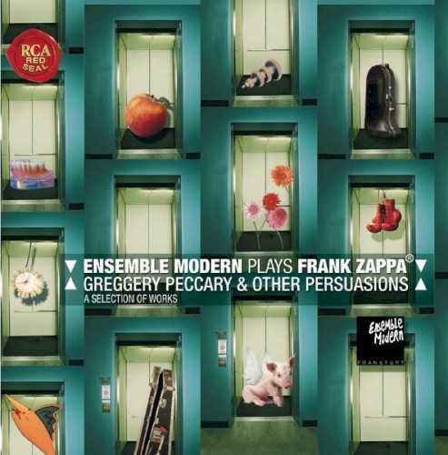 Allmusic album Review : The fabulous Ensemble Modern present another all-Zappa program following up the Yellow Shark project from about a decade earlier. The main difference between the albums is that Zappa died in 1993, so there are no new pieces written specifically for the Ensemble and Frank isnt conducting. Also, with the exception of an exercise entitled "What Will Rumi Do?" (which conceptually ties back to Ruth Underwood in "Dont You Ever Wash That Thing?"), all the pieces should be known to Zappa fans, who are a pretty hardcore lot. For many listeners, that may make for a more enjoyable program, but its not like this is the Mantovani Orchestra performing the "Hits of Frank Zappa." The track selection is excellent, although it is a bit off the beaten Zappa track. There are several compositions that have only appeared as Synclavier pieces, from the albums Jazz From Hell and Civilization Phase III, and "Revised Music for Low Budget Orchestra" and "Greggery Peccary" are probably not very high on the average FZ fans hit parade. That being said, these are great, if sometimes challenging compositions, and the Ensemble Modern clearly rise to the task. The Jazz From Hell tracks ("Night School" and "Beltway Bandits") are perhaps the most transformed, mostly due to the fact that the early Synclavier sounds were more synthesized and mechanical than the sounds later used on Civilization Phase III. The CPIII tracks actually become more interesting as compositions, divorced from their original context among a great deal of sometimes silly spoken material. Here, they are just wickedly polyrhythmic modern compositions that stand quite well as individual pieces. In particular, the arrangement for "A Pig With Wings" is stunning, scored for two guitars and two keyboard/samplers that sound like they have a hammered dulcimer patch at times. "Revised Music for Low Budget Orchestra" gets a fantastic reading, and its simply thrilling to hear the passage with the guitar solo (replaced here by viola) doubled by brass and percussion. That anyone would actually undertake a live performance of "Greggery Peccary" is a bit of a surprise, and again, the Ensemble Modern demonstrate their incredible talent. Incorporating all the known orchestral devices, they also use samplers and vocalists Omar Ebrahim and David Moss, who really "put the eyebrows" on their performances (whoda thunk an opera guy could perform like Ebrahim?). Anyone familiar with David Moss bizarre, cartoonish vocalizing over the years will realize what an inspired choice he was. As an added bonus, theres a wonderful arrangement of the old favorite "Peaches en Regalia," and a hidden track that originates from 200 Motels (no need to completely spoil the surprise). Greggery Peccary & Other Persuasions is another fantastic recording from the Ensemble Modern, and since there arent a whole lot of new performances coming out of the Zappa vault, this is a nice treat for those who still want to hear more from the great Frank Zappa. Excellent.