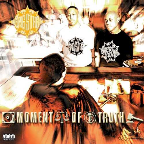 Allmusic album Review : By the release of Moment of Truth in the spring of 1998, Gang Starr were rap veterans, having spent nearly ten years as professionals. That elapsed time meant that the album was positioned as something of a comeback, since the duo had been inactive for four years, and it had been even longer since they had a hit. They knew they had to come back hard, and Moment of Truth almost accomplishes their goals. Retaining the swing of their jazz-rap fusions, Gang Starr nevertheless have their rhythms hit at a street level, and Gurus rhymes are his best in years. It may not have the thrill of discovery that made their first albums so exciting, and it does suffer from a few slow spots, but on the whole its a successful return.