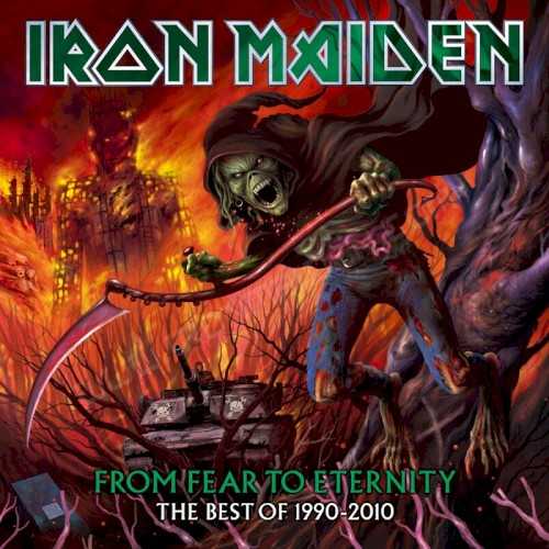 Allmusic album Review : From Fear to Eternity: The Best of 1990-2010 collects 23 tracks over the span of two discs from the venerable British heavy metal legends. The first anthology to cover the band’s post-halcyon days, it’s remarkable how seamless the transition was. Unlike other acts that left their handprints in the cement in the late 70s and 80s, Iron Maiden never really lost steam, despite a mid-90s shake-up that saw iconic lead singer Bruce Dickinson swapped out with Wolfsbane vocalist Blaze Bayley for two albums. The addition of keyboards, a controversial, late-80s move that split some fans upon the releases of Somewhere in Time (1986) and Seventh Son of a Seventh Son (1988), proved largely tasteful and subtle, and did little to hinder their signature blend of fantasy-fueled symphonic metal and straight-up English hard rock. Culled from eight studio albums (including the pair of Bayley offerings), the songs on From Fear to Eternity may not reach the dizzying heights of the band’s Piece of Mind/Number of the Beast heyday, but stand-out cuts like “The Wicker Man,” “Different World,” “Tailgunner,” “Dance of Death,” and “Brave New World” bristle with the energy and conviction of a group 20 years younger. Dickinsons voice is apparently indestructible, and the triple-guitar attack, held down to the mat by the incomparable Steve Harris (founder/bassist), remains a veritable master class in heavy metal picking. Its an impressive feat, to say the least, but what stands out the most is the fact the band has amassed the kind of loyal, age-defying fan base that virtually guarantees a lifetime of sold-out world tours, a feat they managed to pull off without ever selling themselves out.