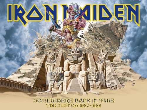 Allmusic album Review : Heavy metal stalwarts Iron Maiden have yet to receive the "royal treatment" when it comes to the anthology section of their surprisingly consistent catalog (well just let the two records with Bruce Dickinsin replacement Blaze Bayley disappear into the ether), but Sonys Somewhere Back in Time: The Best of 1980-1989 provides listeners with a semi-decent set of heavy metal crib notes from the groups most popular era. Like previous compilations, the inclusion of cuts like "Run to the Hills," "Number of the Beast," "2 Minutes to Midnight," and "The Trooper" is a no-brainer, and great album tracks like "Powerslave" and "Evil That Men Do" make for a fun listen, but one has to question the validity of populating a greatest-hits collection with four tracks culled from a live performance. Love them or hate them, when it comes to live albums, 1985s Live After Death is one of the better ones out there, and theres no denying the electricity that runs through "Aces High" and "Wrathchild," but why deny first-time listeners the fine studio versions of both, especially Paul DiAnnos "Phantom of the Opera" and "Iron Maiden?" Also, where are all of the tracks from 1983s landmark Piece of Mind album? For such a beloved metal institution, there are precious few quality retrospectives and a whole bunch of merely adequate ones, guess which camp Somewhere Back in Time falls into?