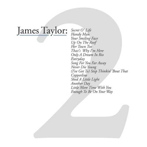 Allmusic album Review : James Taylors first Greatest Hits album, released in 1976 and consisting of his well-known early 70s recordings on Warner Bros. and re-recordings of some of the songs from his 1968 Apple Records debut, is in the rarefied sales category of double-digit millions, so a second volume, taking in his tenure at Columbia Records, was a no-brainer. The only wonder is why it took so long. But the second part of Taylors recording career has been different from his first, especially when it comes to hits. All of Taylors Columbia albums have been good sellers, hitting gold or platinum sales. But he has scored only four Top 40 hits on the pop charts: "Handy Man" (his only Top Ten single on Columbia), "Your Smiling Face," "Up on the Roof," and "Her Town Too." Its a different story on the adult contemporary charts, where he has been a mainstay. But Greatest Hits, Vol. 2 is not so much a collection of Taylors chart entries as it is a best-of. There are several tracks, among them "Secret O Life," "Only a Dream in Rio," and "Song for You Far Away," that were never hits but have become audience favorites, frequently played in Taylors concerts. And there are chart singles, notably "Only One," which got into the adult contemporary Top Ten, and "Hard Times" and "Honey Dont Leave L.A.," which made the pop charts, that have been omitted. That said, this is a well-balanced compilation that should please most of the singer/songwriters fans and that serves as a good selection of his work, circa 1977-1997.