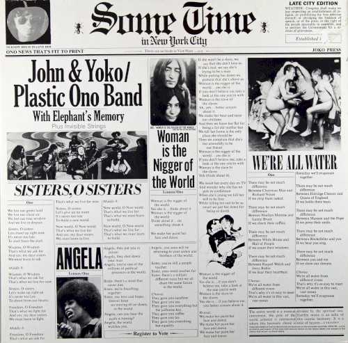 Allmusic album Review : While Lennon claimed to have always been politically minded, given his working-class upbringing in class-conscious England ("Ive been satirizing the system since my childhood," he once mused), rock-pop sensibilities, clever wordplay, or matters of the heart usually took precedence in his musical output. But here Lennon and Yoko, accompanied by New Yorks Elephants Memory, sing and scream freely against sexism in "Woman Is the Nigger Of The World" and "Sisters, O Sisters." They protest incarceration in "John Sinclair," "Attica State," and "Born In A Prison," colonialism in "Sunday Bloody Sunday" and "The Luck Of The Irish," and racism in "Angela."<br><br> The richness of Phil Spectors production fills out the danceable grooves on nearly every track. Also featured is Lennons paean to his adopted home, "New York City," with allusions to doping clerics and transsexual rockers as well as the highly quotable line, "What a bad-ass city!" On the bonus disc, Lennon and Ono get it on with Zappa and the Mothers in live sets from London and New York. Things heat up considerably with "Cold Turkey," freak out with "Dont Worry Kyoko," and veer into the ridiculous with audience participation on "Scumbag." SOMETIME IN NEW YORK CITY is some of the groovin-est, most tuneful agit-prop ever committed to disc.