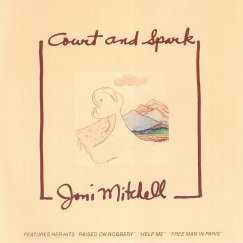 Allmusic album Review : Joni Mitchell reached her commercial high point with Court and Spark, a remarkably deft fusion of folk, pop, and jazz which stands as her best-selling work to date. While as unified and insightful as Blue, the album -- a concept record exploring the roles of honesty and trust in relationships, romantic and otherwise -- moves away from confessional songwriting into evocative character studies: the hit "Free Man in Paris," written about David Geffen, is a not-so-subtle dig at the machinations of the music industry, while "Raised on Robbery" offers an acutely funny look at the predatory environment of the singles bar scene. Much of Court and Spark is devoted to wary love songs: both the title cut and "Help Me," the records most successful single, carefully measure the risks of romance, while "Peoples Parties" and "The Same Situation" are fraught with worry and self-doubt (standing in direct opposition to the music, which is smart, smooth, and assured from the first note to the last).