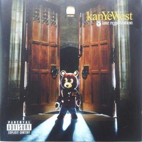 Allmusic album Review : And then, in a flash, Kanye was everywhere, transformed from respected producer to big-name producer/MC, throwing a fit at the American Music Awards, performing "Jesus Walks" at the Grammys, wearing his diamond-studded Jesus piece, appearing on the cover of Time, running his mouth 24/7. One thing that remains unchanged is Kanyes hunger, even though his head has swollen to the point where it could be separated from his body, shot into space, and considered a planet. Raised middle class, Kanye didnt have to hustle his way out of poverty, the number one key to credibility for many hip-hop fans, whether it comes to rapper turned rapping label presidents or suburban teens. And now that he has proved himself in another way, through his stratospheric success -- which also won him a gaggle of haters as passionate as his followers -- he doesnt want to be seen as a novelty whose ambitions have been fulfilled. On Late Registration, he finds himself backed into a corner, albeit as king of the mountain. Its a paradox, which is exactly what he thrives on. His follow-up to The College Dropout isnt likely to change the minds of the resistant. As an MC, Kanye remains limited, with all-too-familiar flows that werent exceptional to begin with (you could place a number of these rhymes over College Dropout beats). He uses the same lyrical strategies as well. Take lead single "Diamonds from Sierra Leone," in which he switches from boastful to rueful; more importantly, the conflict felt in owning blood diamonds will be lost on those who couldnt afford one with years of combined income. Even so, he can be tremendous as a pure writer, whether digging up uncovered topics (as on "Diamonds") or spinning a clever line ("Before anybody wanted K. Wests beats, me and my girl split the buffet at KFC"). The production approach, however, is rather different from the debut. Crude beats and drastically tempo-shifted samples are replaced with a more traditionally musical touch from Jon Brion (Fiona Apple, Aimee Mann), who co-produces with West on most of the tracks. (Ironically, the Just Blaze-helmed "Touch the Sky" tops everything laid down by the pair, despite its heavy reliance on Curtis Mayfields "Move on Up.") West and Brion are a good, if unlikely, match. Brions string arrangements and brass flecks add a new dimension to Wests beats without overshadowing them, and the results are neither too adventurous nor too conservative. While KRS-One was the first to proclaim, "I am hip-hop," Kanye West might as well be the first MC to boldly state, "I am pop."