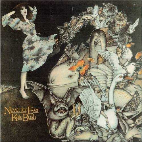 Allmusic album Review : Never for Ever has Kate Bush sounding vocally stable and more confident, taking what she had put into her debut single "Wuthering Heights" from 1978 and administering those facets into most of the albums content. Never for Ever went to number one in the U.K., on the strength of three singles that made her countrys Top 20. Both "Breathing" and "Army Dreamers" went to number 16, while "Babooshka" was her first Top Five single since "Wuthering Heights." Bushs dramatics and theatrical approach to singing begin to solidify on Never for Ever, and her style brandishes avid seriousness without sounding flighty or absurd. "Breathing," about the repercussions of nuclear war, conveys enough passion and vocal curvatures to make her concern sound convincing, while "Army Dreamers" bounces her voice up and down without getting out of hand. "Babooshka"s motherly charm and flexible chorus make it one of her best tracks, proving that she can make the simplest of lyrics work for her through her tailored vocal acrobatics. The rest of the album isnt quite as firm as her singles, but they all sport a more appeasing and accustomed sound than some of her past works, and she does manage to keep her identity and characteristics intact. She bettered this formula for 1985s Hounds of Love, making that albums "Running Up That Hill" her only Top 40 single in the U.S., peaking at number 30.