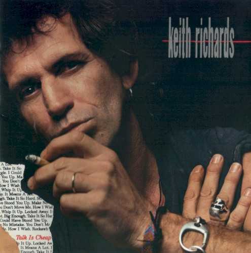 Allmusic album Review : Keith Richards is not a man you want to be cross with you. After two decades of occasionally uneasy give and take between Richards and Mick Jagger, the Rolling Stones seemed on the verge of imploding when, after making himself scarce during the recording of 1986s Dirty Work, Jagger made it clear he not only wasnt going to tour with the band, but he was going to devote his time to promoting his second solo album, 1987s Primitive Cool, including playing some shows on his own in Japan. If Jagger threw down a gauntlet, Richards could be said to have picked it up and slapped Mick hard with it, going into the studio to cut his solo debut, 1988s Talk Is Cheap. To the surprise of absolutely no one, Talk Is Cheap often resembles a Rolling Stones album ("Take It So Hard" could pass for the best Stones single since "Start Me Up"), but part of its charm is that even when it strays far from the bands template -- such as the churning funk of "Big Enough" or the Chuck Berry tribute/rip-off "I Could Have Stood You Up" -- it still beautifully captures what Richards brought to the band as a guitarist and songwriter, only in different surroundings and fresh contexts. It always sounds like Keith, even when it doesnt sound like the Stones, and hes passionate, engaged, and effortlessly cool on every track, with his trademark rhythm-as-lead guitar front and center throughout. The stellar band that accompanies Richards -- including Waddy Wachtel, Steve Jordan, Mick Taylor, Bernie Worrell, Johnnie Johnston, and Ivan Neville -- has a mind and an approach of its own, but they understand that the root of what Richards does is about the groove, and they dont let him down for a moment. Talk Is Cheap was good, raucous, high-attitude fun in a way a Stones album hadnt been since Tattoo You in 1981, and if Primitive Cool unwittingly revealed Mick Jagger wasnt entirely sure what his musical identity was outside of the Stones, this album made it clear all Richards needed to do to make a good record was to be himself.