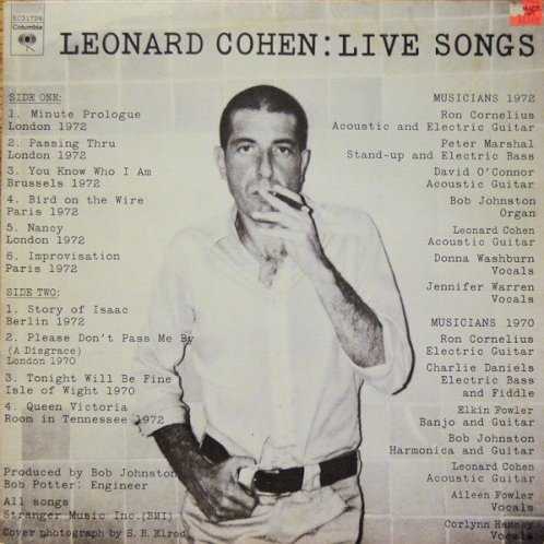 Retrospective Reviews: Leonard Cohen's The Stranger Song