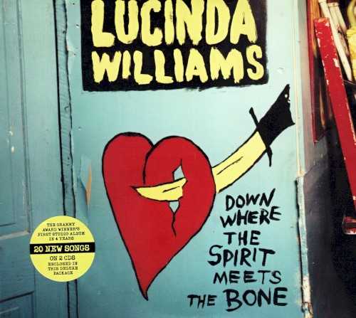 Allmusic album Review : Lucinda Williams has never had a comfortable relationship with the commercial side of the recording industry -- her battles with various major labels in the 90s are the stuff of legend -- and even though she had a reasonably stress-free partnership with Lost Highway Records from 2001s Essence to 2011s Blessed, it seems fitting that she would eventually decide to strike out on her own. 2014s Down Where the Spirit Meets the Bone is Williams first album for her own label, Highway 20 Records, giving her complete control over the creative process, and though this doesnt always sound like an album where Williams is challenging herself musically, for a musician who has long believed in the power of nuance, this is an album that feels unerringly right for her, full of sweet and sour blues, acoustic pondering, and simple, bare bones rock & roll that slips into the groove with Williams literate but unpretentious songs. Love and its infinite complexities have always been some of Williams favorite themes, and they certainly pop up a few times on this double set, but she has just as much (if not more) to say about the world around her this time out, setting one of her fathers poems to music as she pleads for "Compassion," spits venom at a dilettante from the perspective of someone living in poverty in "East Side of Town," recounts a real-life tale of justice gone wrong in "West Memphis," and issues a call to action on "Temporary Nature (Of Any Precious Thing)." Williams also gives herself plenty of room to stretch out on Down Where the Spirit Meets the Bone, offering 20 songs spread out over two discs and running an hour-and-44-minutes, and despite its epic scale, there seems to be precious little filler here; if these songs sometimes take a while to find their spiritual and emotional center, they invariably get there, and the powerful litanies of "Wrong Number," "Something Wicked This Way Comes," and "Big Mess" mesh comfortably with the implacable rhythm of this music. Williams produced the sessions with Tom Overby and Greg Leisz, and the performances are steeped in deep, satisfying grooves, with Pete Thomas and Davey Faragher of Elvis Costellos Imposters holding down the rhythm on most tracks and Leisz, Stuart Mathis, Bill Frisell, and Tony Joe White among the guitarists who lend their magic to these recordings. Down Where the Spirit Meets the Bone is the sound of Lucinda Williams doing what she does best and letting her muse do the speaking, and if that sounds simple, in practice it is and it isnt -- this music is taut and soulful, but also a document of one woman baring her spirit and mind to the world, which has always been the case with her best music, and if this isnt a masterpiece, its as pure, straightforward, and compelling as anything shes done since Essence.