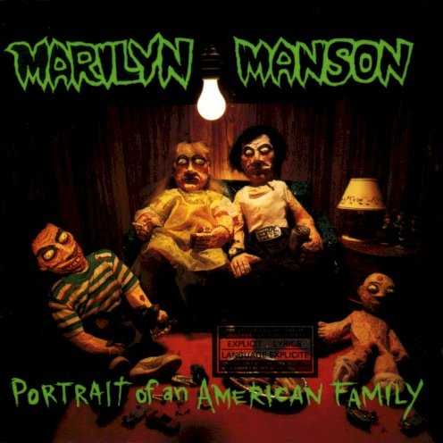 Allmusic album Review : Coming up screaming from the depths of Florida -- there being no scarier state in the union -- Marilyn Manson cannily positioned themselves as a goth-industrial hybrid on their debut album, Portrait of an American Family. At this stage in their evolution, Marilyn Manson was clearly a band, not just the project of Brian Warner, aka Mr. Manson, who would later simply adopt his bands name as his own. Also, horror-show schlock was a bigger factor than it would be later on, when he wanted to be the Antichrist Superstar for the world at large. In other words, its Manson at his silliest, singing about "My Monkey" and "Snake Eyes and Sissies." Beneath all the camp shock, there are signs of Warners unerring eye for genuine outrage and musical talent, particularly on the trio of "Cake and Sodomy," "Lunchbox," and "Dope Hat." But even a few years on from its 1994 release, Portrait of an American Family began to sound a little dated, especially since its Nine Inch Nails-meets-W.A.S.P.-meets-Alice Cooper formula was fully realized on Mansons follow-up album, Antichrist Superstar. Here, its in sketch form, and by the end of the album its clear that Warner, Manson, whatever you want to call him, needs a full canvas to truly wreak havoc.