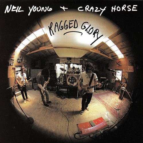 Allmusic album Review : Having re-established his reputation with the musically varied, lyrically enraged Freedom, Neil Young returned to being the lead guitarist of Crazy Horse for the musically homogenous, lyrically hopeful Ragged Glory. The albums dominant sound was made by Youngs noisy guitar, which bordered on and sometimes slipped over into distortion, while Crazy Horse kept up the songs bright tempos. Despite the volume, the tunes were catchy, with strong melodies and good choruses, and they were given over to love, humor, and warm reminiscence. They were also platforms for often extended guitar excursions: "Love to Burn" and "Love and Only Love" ran over ten minutes each, and the album as a whole lasted nearly 63 minutes with only ten songs. Much about the record had a retrospective feel -- the first two tracks, "Country Home" and "White Line," were newly recorded versions of songs Young had played with Crazy Horse but never released in the 70s; "Mansion on the Hill," the albums most accessible track, celebrated a place where "psychedelic music fills the air" and "peace and love live there still"; there was a cover of the Premiers garage rock oldie "Farmer John"; and "Days That Used to Be," in addition to its backward-looking theme, borrowed the melody from Bob Dylans "My Back Pages" (by way of the Byrds arrangement), while "Mother Earth (Natural Anthem)" was the folk standard "The Water Is Wide" with new, environmentally aware lyrics. Young was not generally known as an artist who evoked the past this much, but if he could extend his creative rebirth with music this exhilarating, no one was likely to complain.