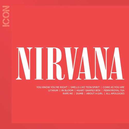 Allmusic album Review : Universal’s 2010 collection Icon is an 11-track collection of Nirvana’s hit singles, containing the group’s alternative radio standards -- “Smells Like Teen Spirit,” “Come as You Are,” “In Bloom,” “Lithium,” “Heart-Shaped Box,” “Pennyroyal Tea,” “About A Girl,” an acoustic “All Apologies,” plus the posthumous “You Know You’re Right” - in a concise, enjoyable collection that doesn’t dig deep but does give casual fans what they want.