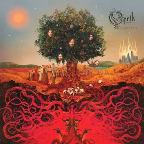Allmusic album Review : Heritage, Opeths tenth studio offering, finds the Swedish band abandoning death metal: no growled vocals, no blistering fast power riffs, no blastbeats. Mixed by Steven Wilson (Porcupine Tree, King Crimson) and engineered by Janne Hansson, Heritage is easily Opeths most musically adventurous -- and indulgent -- recording. Written primarily by vocalist/guitarist Mikael Åkerfeldt, these ten songs are drenched in instrumental interludes, knotty key and chord changes, shifting time signatures, clean vocals, and a keyboard-heavy instrumentation that includes Mellotrons, Rhodes pianos, and Hammond organs -- ironic since keyboardist Per Wiberg left the band after Heritage was completed. Opening with the title track, a haunting solo piano instrumental, it careens into the explosive "The Devils Orchard," with spectacular, arpeggiatic guitar work by Fredrik Åkesson and matching drums by Martin Axenrot. With a huge, swirling B-3 in the backdrop, it melds progressive metal to prog rock, with Åkerfeldts clear, clean singing. "I Feel the Dark" marries Åkerfeldts classical guitar to piano, flute, a droning Martin Mendez bassline, and double-timed, quietly tense drum kit work. "Slither" sounds like Motörhead meeting early-70s Deep Purple. "Nepenthe" begins as a ballad but shifts toward jazz-rock in the instrumental break before finding its way back to a middle ground with sparse instrumentation and taut dynamics. "Haxprogress" draws real inspiration from early King Crimson; Mellotrons and nylon-string guitars give way to Åkerfeldts crooning, thundering basslines, and syncopated drums. At eight-and-a-half minutes, "Famine" is the albums most abstract cut, with guest Alex Acuña adding Latin percussion to the mix, creating spaciousness in a long intro before giving way to colliding prog rock at the seam where King Crimsons "Larks Tongues in Aspic, Pt. 2" meets Jethro Tulls "Thick as a Brick." "The Lines in My Hand" is the sets most aggressive cut, with a deeply satisfying guitar crunch. "Folklore," with its myriad instrumental and vocal parts, complex melody, and breakbeats, comes off as an eight-minute suite before closing with another jazz- and folk-inflected instrumental entitled "Marrow of the Earth." Love it or hate it, Heritage, for its many excesses and sometimes blurry focus, is a brave album. It opens the door for Opeth to pursue many new directions and reinvent themselves as a band. heritage