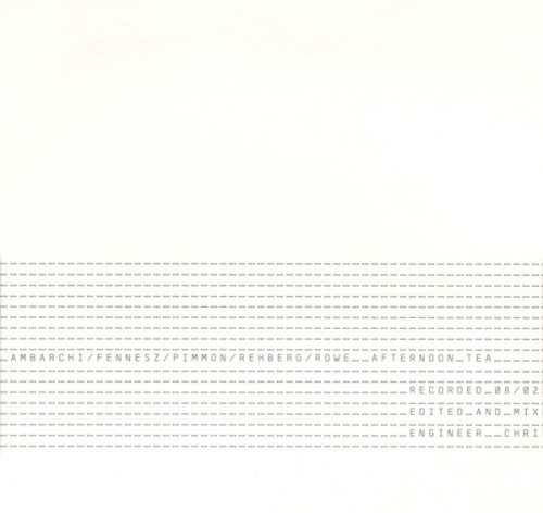 Allmusic album Review : This group of minimal electronica newcomers join elder statesman of the avant-garde Keith Rowe, a guitarist most recognized as a member of pioneering British improvisation group AMM. The abstractionist was creating music from noise and other sonic detritus as early as the mid-60s and quite possibly before his collaborators on this album were born. The Austrian avant-garde/IDM label Megos masthead Powerbook noise artist Pita and Fennesz join the Australian wing of abstract electronica -- Oren Ambarchi and Pimmon -- in a work in which they collectively assimilate their computers into an outstanding improvisation with the British "prepared" guitarist. While Keith Rowes instrument may be from another era, his six strings are not lacking the sonic potential of the computer music era of his collaborators, not by any means. In fact, Afternoon Tea does not have the sound of an ad hoc free improvisation night as it apparently was. Inasmuch, the work of this quintet sounds strikingly familiar to the emphatic electro-acoustic music of the Ritornell label; hence it makes for one of the most compelling documents of both free improvisation and electronica.