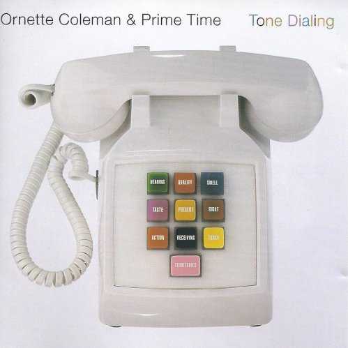 Allmusic album Review : Ornette Colemans first album in several years and first recording for a major label in quite some time features his 1995 version of Prime Time with two guitars, two bassists, son Denardo Coleman on drums and Badal Roy on tables and percussion. In addition the band includes Dave Bryant, Colemans first keyboardist in decades (although his part is actually fairly minor). The ensembles are funky and quite dense, Coleman really wails on alto (also playing a bit of violin and trumpet) and, despite the inclusion of one obnoxious rap, this free funk set is well worth picking up by open-minded listeners.