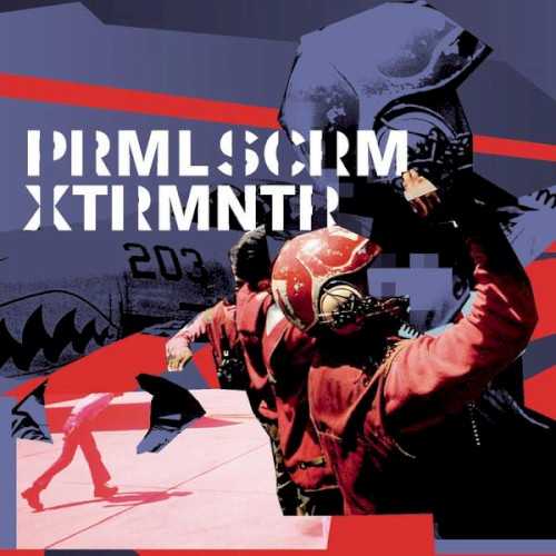 Allmusic album Review : Whenever indie music seems lost in its own self-righteous, unchallenging, inoffensive fundament, Primal Scream rides in to try and save it all. So just as Screamadelica tried to encapsulate the importance of ecstasy culture, or Vanishing Point tried to exorcise their own insanity, here XTRMNTR is a nasty, fierce realization of an entire world that has also lost the plot. The album starts with a gloriously vindictive sample of a kid commanding "Kill All Hippies," and this roughly states the albums modus operandi. There are songs shouting with furious, feedback-splayed anger ("Blood Money," "Exterminator"), songs of club-based revolt (both house-influenced versions of "Swastika Eyes"), and songs of utterly manic desperation ("Accelerator"). The album only lurches when lead singer Bobby Gillespies weedy vocals cant keep up with the black noise of the music. "Insect Royalty" meanders and mumbles with a blank approach. "Pills" is a half-realized hip-hop song, with Gillespie diminishing its power on every verse (it only saves itself when it caps the song off with the albums central theme: "Sick f*ck f*ck sick f*ck f*ck sick f*ck"). Thankfully, Screams highs, such as the gentleness of "Keep Your Dreams" (sounding like the third sibling to 1991s "Im Coming Down" or 1997s "Star"), as well as the inversely monstrous and apocalyptic "MBV Arkestra (If They Move, Kill Em)," shower down with purely visceral poise. The album is not the flawless statement against complacency the band seemed to strive for, but it succeeds at tearing heads off, shooting fascists, and quickly asking questions later with unbelievable fury. For these reasons alone, it easily serves as one of the bands highest marks. These arent the aggro-simpleton maneuvers of bands like Rage Against the Machine or Korn; the implosive production and sheer political belief prove that ingenuity must come hand in hand with "statement" if an idea is to come across effectively. XTRMNTR is simply a protest -- sonically as well as lyrically -- and maybe this would be a fine time to once again rally behind something worthwhile.