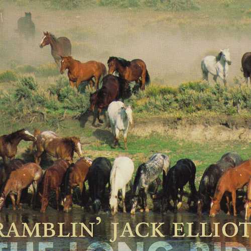 Allmusic album Review : On 1999s THE LONG RIDE, Ramblin Jack Elliott carried on the age-old tradition of storytelling. Serving as the bridge between Woody Guthrie and Bob Dylan, Elliott has managed to garner quite a following of famous friends and fans. Although not as celeb-heavy as 1998s FRIENDS OF MINE, THE LONG RIDE finds quiet a few notable guest appearances.<br><br> Produced by bluesman Roy Rogers, (who also plays guitar on a number of songs), this collection finds Elliott covering artists including the Rolling Stones (a peppy "Connection") and Tom Waits (the banjo-heavy "Pony"). Elliott exudes camaraderie throughout, whether hes duetting with old crony Dave Van Ronk ("St. James Infirmary"), jawing away with Tom Russell ("Cup of Coffee," "The Sky Above and the Mud Below"), or sharing the spotlight with young buck Dave Alvin ("East Virginia Blues"). Although Elliott lends an easy-going air to Ernest Tubbs "Take Me Back and Try Me One More Time," it is on a solo reading of Bob Dylans "With God on Our Side" where this Jewish cowboy transcends his Brooklyn upbringing to take a place alongside his mentor Guthrie.