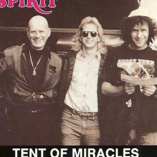 Allmusic album Review : Tent of Miracles is one of the best Spirit albums by the trio version of the act, the Randy California/Ed Cassidy ensemble which carried on with the name. This time the third member is bassist Mike Nile, and the album works because Nile gets to be more than a sideman, he actually contributes as the original group did, with results that are most satisfying. Tent of Miracles is a wonderful album title, and the disc opens with Ed Cassidys jungle drumbeat instrumental "Borderline," typical of the bands bold 1990s sound. More serious and refined than the Mercury records releases in the mid-70s, decades on the road touring, along with having those highly experimental albums behind them, make this a very musical and mature chapter. "Zandu" is your Randy California "Kahauna Dream"-style exotic guitar with its mechanical metallic stomp, a song similar to but lighter than Roxy Musics "Manifesto." Californias co-write with stepdad Ed Cassidy, "Stuttgart Says Good-bye," is "Eight Miles High" gone tribal and expands the theme. This 1990 album has an inadvertent concept which is a delight to the legion of Spirit fans who cared enough to seek it out. The title track is an eerie "I Want Candy" redux with the real stunner being that it is a Mike Nile original, a major contribution from a Spirit member not originally part of the group. The almost six minutes mesmerize and are everything Spirit was ever about. It follows in the dreamy quagmire that is "Stuttgart Says Good-Bye" and the earlier "Love From Here" style. "Love From Here" has elements of the later 1994 track "One By One," a Randy California original which outdoes the excellent "Love From Here," providing insight that the late singer/songwriter was in a groove and in a good creative state, despite lack of major label support for his latter-day efforts. The band actually becoming a full unit with serious contributions from the bass player adds a cohesion missing from some of the 70s work. Mike Niles originals not only keep pace with Randy California, they seem to give Randy and this version of the band focus. The final of the dozen songs, Niles "Deep in This Land" holds to the theme and sound of the title track, as well as Niles other originals, "Old Black Magic," "Ship of Fools," and the tune all three bandmembers composed, "Imaginary Mask." "Tent of Miracles" holds many secrets and is that extension of The Twelve Dreams of Dr. Sardonicus that California was seeking for so many years.