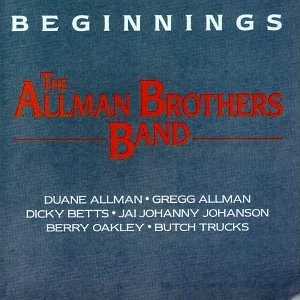 Allmusic album Review : Originally issued in 1973, Beginnings was a two-record set that repackaged the Allman Brothers first two releases, 1969s The Allman Brothers Band and 1970s Idlewild South. The music captures the Allmans in their early stage and features soon-to-be deceased members Duane Allman and Berry Oakley. Highlights include the jam-fest "Whipping Post" (which would soon take on an on-stage life all its own), as well as the slightly psychedelic "Dreams," the soaring "In Memory of Elizabeth Reed," and the road anthem "Midnight Rider." The roots of Southern rock can be minutely inspected on Beginnings