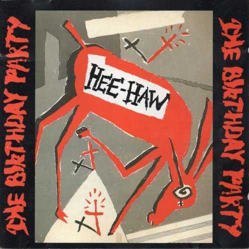 Allmusic album Review : The initial tracks on Hee-Haw come from two of their earliest proper Birthday Party singles, "Mr. Clarinet" and "The Friend Catcher." Three other tracks included on the 1980 self-titled American-only compilation, the squealing sax and raunch of "Hats on Wrong," the slightly more straightforward punch and thrash of "Guilt Parade," and "Riddle House," surface as well. All showcase the violent, thrashing energy of the Party of legend perfectly; even the organ on "Mr. Clarinet" sounds like its being strangled as much as being played. Cave may be in utterly hyperdramatic mode throughout, spitting out barks on "Happy Birthday" and braying out the title call on the slow, brilliant burn of "The Friend Catcher," but the band arent holding back either; Howards spindly, aggro guitar work complements Calverts drum punch nicely, balancing nerves and body slam, while Pew and Harvey flesh out everything else in the same spirit. Things arent quite on the level of sheer sonic pain of later releases, but with the help of engineer Tony Cohen, who brings out the overall performances well, the fivesome is already well on its curious way. The last five songs come from the original Hee-Haw EP, which was also the final Boys Next Door release. While not quite as frazzled as what the group would soon fully mutate into, the tracks do have a more pushing, discordant air than the earlier Boys tracks, Cave still hesitant at points but starting to let go a bit elsewhere. "Faint Heart" has a great breakdown into random vocal mumblings and instrumental nuttiness, especially on piano, while "The Hair Shirt" especially is already the Birthday Party in anything but name.