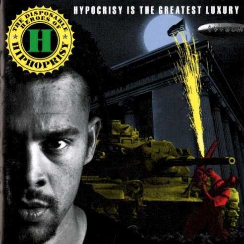 Allmusic album Review : The Disposable Heroes tackled every last big issue possible with one of 1992s most underrated efforts. Dr Dre and G-funk became all the rage by the end of the year and beyond, but for those looking for at least a little more from hip-hop than that soon-to-be-clichéd style, Hypocrisy Is the Greatest Luxury did the business. The groups origins in the Beatnigs arent hidden at all -- besides a stunning, menacing revision of that bands "Television, the Drug of the Nation," the Heroes first single, the combination of Bomb Squad and industrial music approaches is apparent throughout. Consolidateds Mark Pistel co-produced the album while Meat Beat Manifestos Jack Dangers helped mix it with the band, creating a stew of deep beats and bass and a constantly busy sonic collage that hits as hard as could be wanted, but not without weirdly tender moments as well. On its own it would be a more than attractive effort, but its Michael Frantis compelling, rich voice and his chosen subject matter that really make the band something special. Nothing is left unexamined, an analysis of the American community as a whole that embraces questions of African-American identity and commitment ("Famous and Dandy (Like Amos n Andy)") to overall economic and political insanity ("The Winter of the Long Hot Summer," a gripping, quietly threatening flow of a track). Theres even a great jazz/funk number, "Music and Politics," with nothing but a guitar and Frantis fine singing voice, ruminating on emotional expression in music and elsewhere with wit and sly anger. Top it off with a brilliant reworking of the Dead Kennedys anthem "California Uber Alles," lyrics targeting the then-governor of the state, Pete Wilson, and his questionable stances, and revolutions in thought and attitude rarely sounded so good.