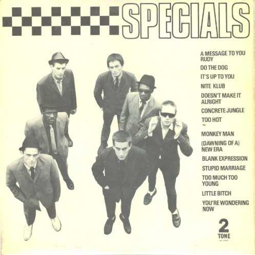 Allmusic album Review : A perfect moment in time captured on vinyl forever, such is the Specials eponymous debut album; it arrived in shops in the middle of October 1979 and soared into the U.K. Top Five. It was an utter revelation -- except for anyone who had seen the band on-stage, for the album was at its core a studio recording of their live set, and at times even masquerades as a gig. There were some notable omissions: "Gangsters," for one, but that had already spun on 45, as well as the quartet of covers that would appear on their live Too Much Too Young EP in the new year. But the rest are all here, 14 songs strong, mostly originals, with a few covers of classics thrown in for good measure. That includes their fabulous take on Dandy Livingstones "A Message to You Rudy," an equally stellar version of the Maytals "Monkey Man," and the sizzling take on Prince Busters "Too Hot." If those were fabulous, their own compositions were magnificent. The Specials managed to distill all the anger, disenchantment, and bitterness of the day straight into their music. The vicious "Nite Klub" -- with its unforgettable line, "All the girls are slags and the beer tastes just like piss" -- perfectly skewered every bad night the members had ever spent out on the town; "Blank Expression" extended the misery into unwelcoming pubs, while "Concrete Jungle" moved the action onto the streets, capturing the fear and violence that stalked the inner cities. And then it gets personal. "Its Up to You" throws down the gauntlet for those who disliked the group, its music, and its stance, while simultaneously acting as a rallying cry for supporters. "Too Much Too Young" shows the Specials disdain for teen pregnancy and marriage; "Stupid Marriage" drags two such offenders before a Judge Dread-esque magistrate, with Terry Hall playing the outraged and sniping prosecutor; while "Little Bitch" is downright nasty. Those were polemics; "It Doesnt Make It Alright" reaches a hand out to listeners and, with conviction, delivers up a heartfelt plea against racism, but even this number contains a sharp sting in its tail. Its a bitter brew, aggressively delivered, with even the slower numbers sharply edged, and therefore the band wisely scattered sparkling covers across the album to help lift its mood. The set appropriately ends with the rocksteady-esque yearning of "Youre Wondering Now," the song that invariably closed their live shows. Even though producer Elvis Costello gave the record a bright sound, it doesnt lighten the dark currents that run through the groups songs; if anything, his production heightens them. Its left to guests Rico Rodriguez and Dick Cuthell to provide a little Caribbean sun to the Specials sound, their brass sweetening the flashes of anger and disaffection that sweep across the record. And so, this was Britain in late 1979, an unhappy island about to explode.