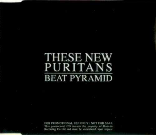 Allmusic album Review : Barely in their twenties, These New Puritans are more than willing to verbally admit their various influences, which range from the obvious (the Fall) to the obscure (16th century astrologer John Dee), and many of which are apparent on Beat Pyramid, their full-length debut, an angular, drum-driven album that dips into the experimental and the concrete without ever losing sight of itself. Theres a seriousness to their music, most of which comes from bandleader Jack Barnetts straightforwardness and delivery. The lyrics dont deal with typical themes of love and sadness; instead, Barnett brings up ideas of numbers and colors and philosophy -- and these recur throughout the whole album, taking a very frank approach. "Whats your favorite number, what does it mean?" he asks in the very Wire-esque "Numerology (aka Numbers)," then going through one to ten (skipping five and eight), explaining each ("Number One is the individual, Number Two, duality") and leaving very little room for misinterpretation. This directness, however, is quite charming, and does a fine job of preventing the songs from becoming overly pretentious or esoteric. The drum and bass in "Elvis" pound portentously as Barnett sings "And if there is a God, then please take me up," before launching back into his Eddie Argos/Mark E. Smith attack ("I try to blurt it out but I cant find the words," he says, rather brilliantly), while "Swords of Truth" has him admitting "This music is weightless, and when I sing, so am I." These New Puritans sound has a sense of immediacy, in the way the instruments -- synths, bass, guitar, drums, samples, and especially the vocals -- loop and jolt against one other, but its also clearly planned and considered. The album itself has a circularity about it, both in individual tracks -- which focus on repeating phrases, or, in the case of "Infinity Ytinifni," in name -- and its whole structure, down to the packaging (the track list is written as a kind of continuous loop, next to which are the Arabic translations of it, which, read right to left, mirror the left-to-right English names). Beat Pyramid begins and ends in the middle of the same sentence, literally and figuratively, but it doesnt come across as contrived or insincere, thanks mostly to Barnett, who conveys his words in a manner that is simultaneously solemn and half-winking, as if he knows they could be totally wrong, but hes going to say them like theyre all hes got left, anyway.