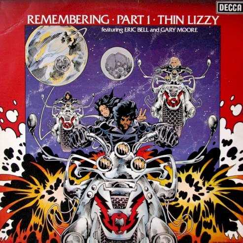 Allmusic album Review : Pick up Remembering Part 1. Sold at a budget price, this comp may be worth owning just for Jim Fitzpatricks way-cool Judge Dredd-ed cover art. And inside wait many non-album almighties, each displaying the tremendous versatility of shining star Phil Lynott. The Irish renegade named his poetry collection after the beautiful "Song for While Im Away." He weaves Van Morrison into the tangled web of "Honesty Is No Excuse." And maybe no other songwriter wrote better songs about being a rocker (á la "Little Darling") and living the life (i.e. "The Rocker"). Lynott gets in your face right off the bat with the super-heavy "Black Boys on the Corner," which is the fly B-side of dusty pearl "Whisky in the Jar," also included. "Sitamoia" is an astounding track written by drummer Brian Downey, and another unheralded masterpiece. Gathering the remains of the bands early Decca years, Remembering, Part 1 flows silky smooth, a rare trait for an odds and sods piece. The vinyl sleeve annotates Lizzys tangled history, but all that matters is these songs surviving on CD. Very close in content to latter edition Vagabonds of the Western World, but, again, Remembering, Part 1 is downright affordable and, like the late, lamented Lynott, deeply affecting.