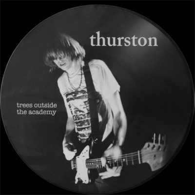 Allmusic album Review : "What am I going to do next for your ears to taste?" a 13-year-old Thurston Moore asks on Trees Outside the Academys aptly named hidden track, "Thurston @13," on which Moore demonstrates the sound of rubber bands twanging and Lysol being sprayed in the air. Moores approach has gotten more sophisticated over the years, but that playful curiosity remains in his music with and without Sonic Youth. Trees Outside the Academy is Moores second song-based solo album; the first was 1996s Psychic Hearts, which distilled Sonic Youths atonal pop leanings at the time into spare, sketchy rock that crackled with intensity. Trees feels like an extension -- make that a branch -- of the hypnotic calm Moore and company pursued on Rather Ripped and Sonic Nurse. However, Trees Outside the Academy goes even deeper into that meditative territory, focusing on Moores acoustic guitar textures and songwriting in a nimble way that underscores that this is his album. Backed by violinist Samara Lubelski and the Youths Steve Shelley on drums, Moore leads the trio through moody, layered songs like "Frozen Guitar," where Lubelskis strings sound completely organic and intrinsic to the song, even as they spar with and bleed into guest guitarist J Mascis fiery leads (Trees Outside the Academy was recorded at Mascis Bisquiteen studio with John Agnello, who also worked on Rather Ripped). Moores ringing guitar lends itself as well to modern-sounding acoustic music as it does to Sonic Youths plugged-in experimental rock, and Shelley and Lubelski are just as game; one moment, they sound like theyre playing on the back porch of a farmhouse, and the next like theyre playing in a downtown gallery. "Honest James" is an underground folk-rock singalong, with jubilant guitars and Charalambides Christina Carter adding gorgeous backing vocals to Moores laconic drawl, while "Silver Blue" is sleek, droning acoustic rock. As Trees Outside the Academy unfolds, it gets more eclectic: "Fri/End" has a melody so, well, friendly that you can almost see it wagging its tail, and pits some of Moores most straightforward lyrics with some of his most playful stream-of-consciousness wordplay. "Wonderful Witches + Language Meanies" silly, loose-limbed rock wouldnt fit on a Sonic Youth album, but it sounds great here, next to "Off Work"s skronk and "Never Day"s blissful pop. Though its only a 37-second interlude, the title of "Free Noise Among Friends" sums it up best: not only did Moore record Trees Outside the Academy with some of his closest friends, but the albums good-natured sprawl is so appealing that it makes its listeners feel like friends, too.