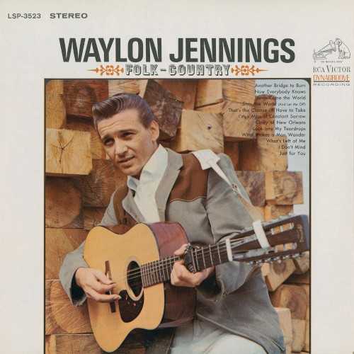 Allmusic album Review : Folk Country is chapter number one in the Waylon Jennings/Chet Atkins partnership that ended up as a series of pitched battles. Folk Country is Waylons true debut album for the RCA label, and while it is very much embryonic in terms of its revelation of the mature Jennings sound, its roots are clearly audible and the material, while safe, is more than satisfying. The single "Stop the World (And Let Me Off)" is indicative of the kind of countrypolitan fare Atkins was developing at the label. And while this is only 1963, the listener can hear Jennings stretching the song to its limits -- at least the limits imposed by a mainstream country single. Also included is a true folk/country song, the traditional "Man of Constant Sorrow," on which the songs hillbilly roots are given a distinctly modern folk sound treatment. Also, "Cindy of New Orleans," one of Jennings first attempts at writing story-songs, is a curio that works very well as a narrative with a fine and memorable melody, dressed in trappings of silk around a tale of grit. Jennings was still leaning heavily on the songs of Harlan Howard, who has no less than four tunes present here, including the classics "Another Bridge to Burn" and "Whats Left of Me," which open and close the set. Jennings treats the country songs as modern folk songs while keeping to the middle of the road, and the folk songs, if indeed there are any aside from the aforementioned traditional number, are treated in a striking progressive country fashion without allowing the entirety of the songs or their intents to slip away into the ether. While its true this is "straighter" than any Jennings date on the label, its songs have aged amazingly well.