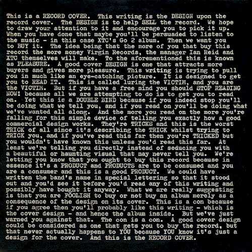 Allmusic album Review : Recorded in a rush, less than a year after White Music, Go 2 predictably suffered. The album, while slightly more melodic, reprises much of the quirky, high-energy playing of White Music, but the material is considerably weaker this time out. Aside from a couple of standout tracks like "Mechanic Dancing," Go 2 is probably most memorable for its witty, word-heavy cover art.